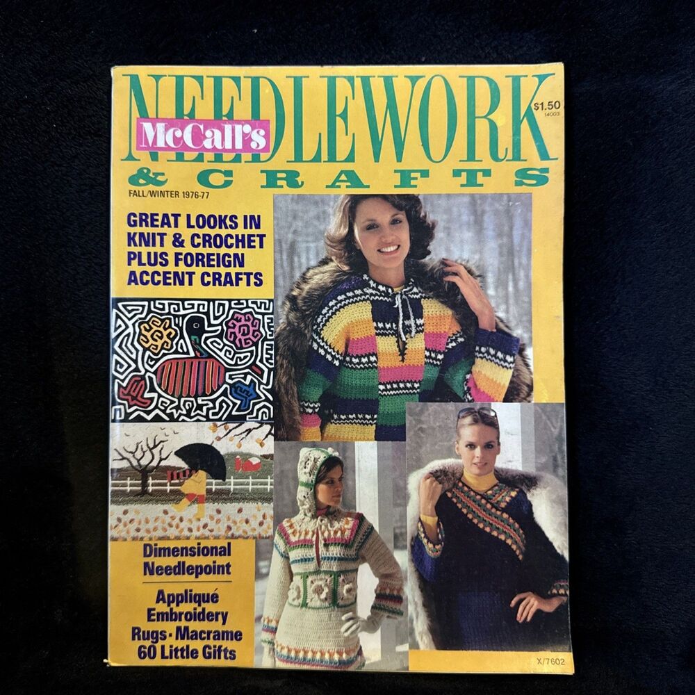 Vintage McCall's Needlework & Crafts Fall Winter 1976-77 Gifts Nostalgia Macrame